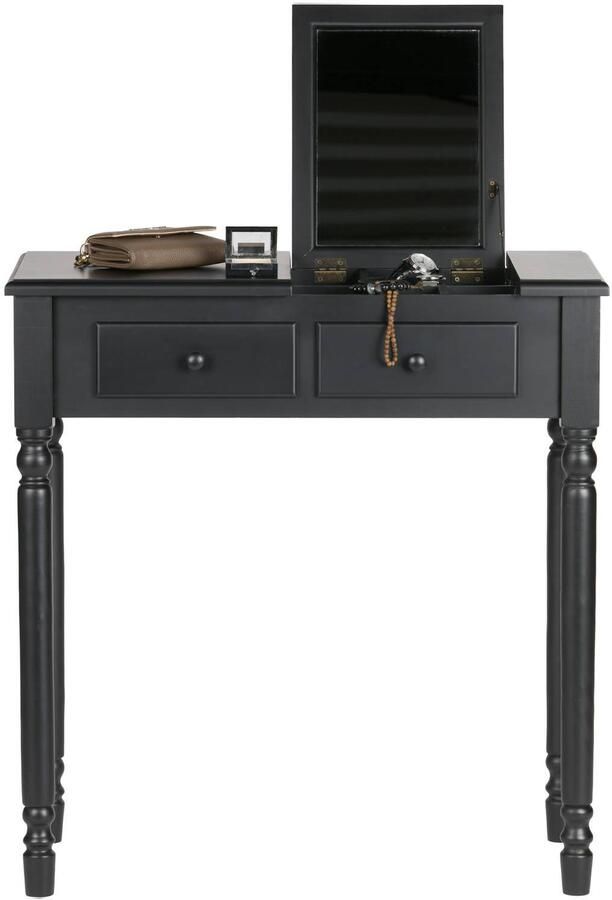 WOOOD Romy Hal kaptafel Hout Zwart 78x75x38