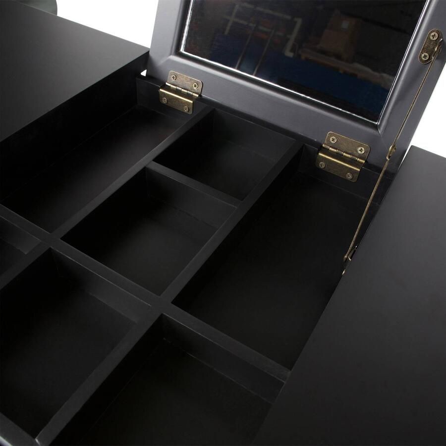 WOOOD Romy Hal kaptafel Hout Zwart 78x75x38 - Foto 2