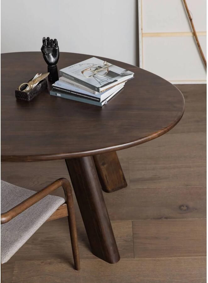 BePureHome | Roundly eettafel bureau mango hout walnoot 160x110 | Woonkamertafels | Bureau - Foto 2