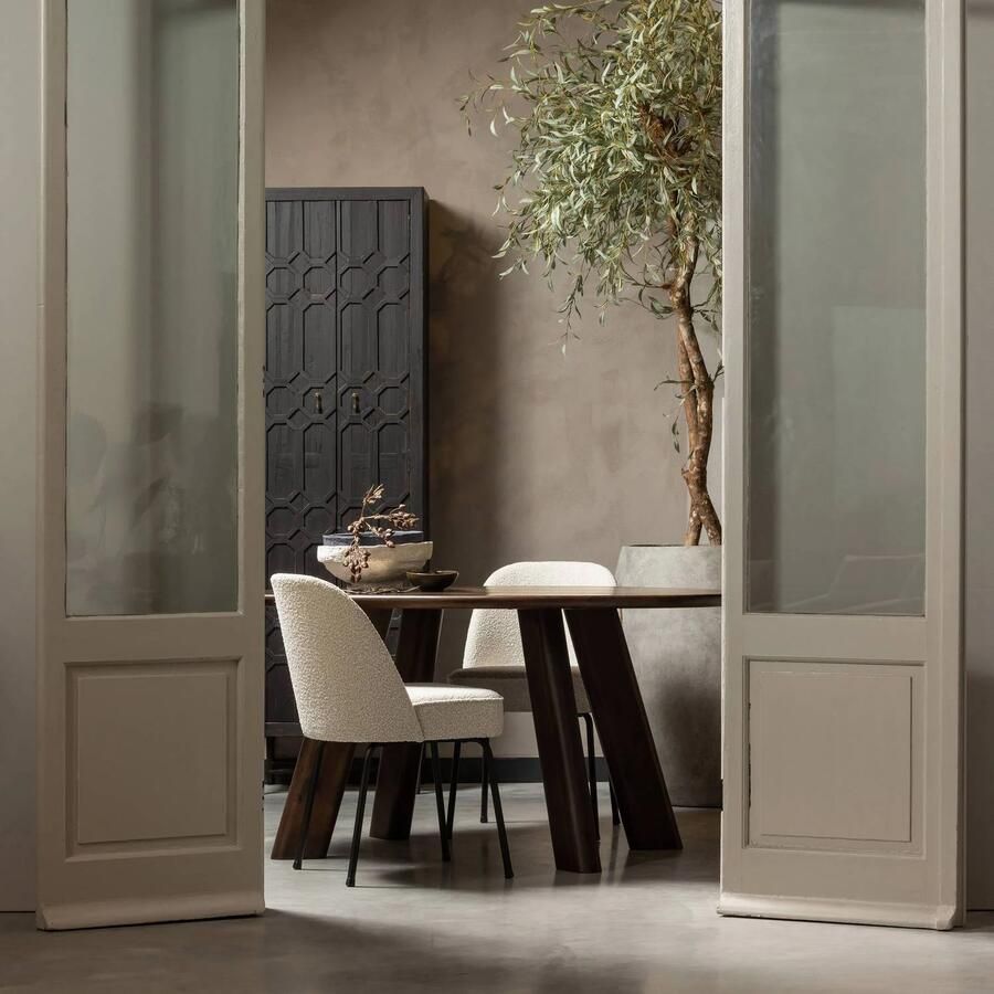 BePureHome | Roundly eettafel bureau mango hout walnoot 160x110 | Woonkamertafels | Bureau - Foto 3