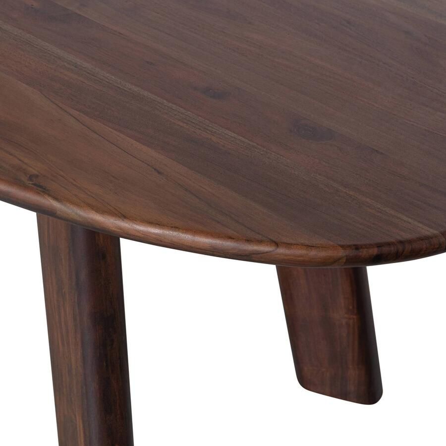 BePureHome | Roundly eettafel bureau mango hout walnoot 200x100 | Woonkamertafels | Bureau