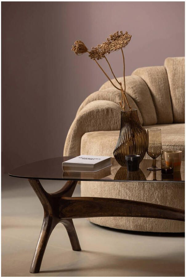BePureHome | Flash salontafel mango hout glass walnoot | Woonkamertafels | Salontafel - Foto 2
