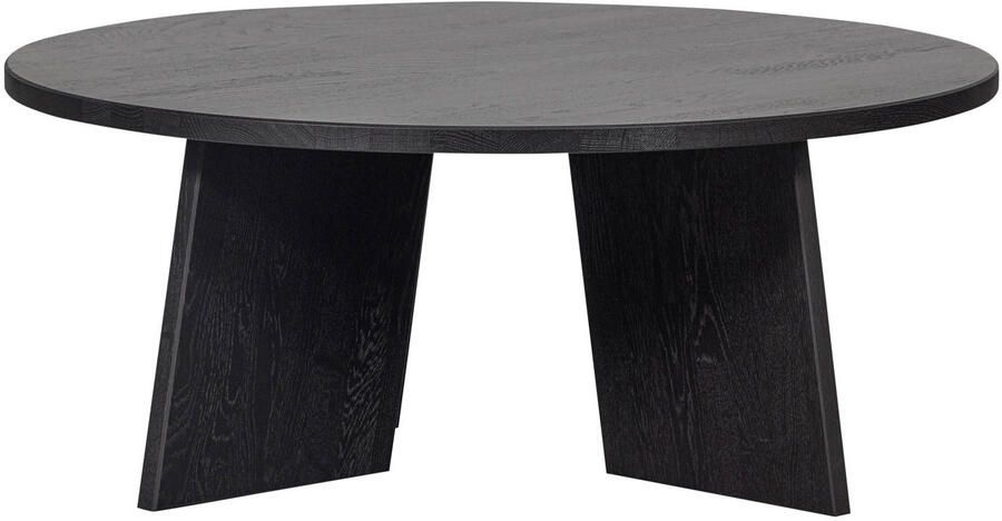 WOOOD | Fries salontafel eiken blacknight o90cm | Woonkamertafels | Salontafel