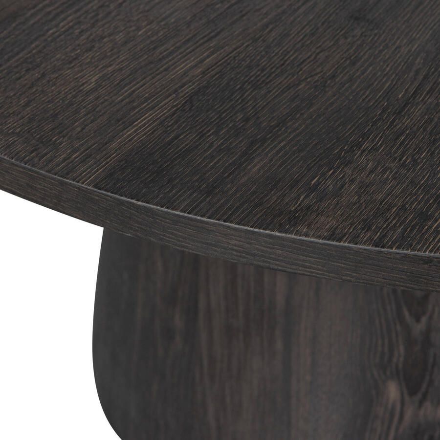 WOOOD | Maan salontafel mdf donkerbruin 45xØ60cm | Woonkamertafels | Salontafel - Foto 4