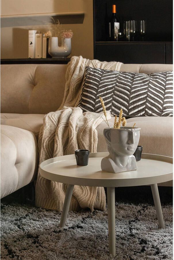 WOOOD | Mesa Bijzettafel L Hout Antique Beige 34 XØ60 | Woonkamertafels | Bijzettafel - Foto 2