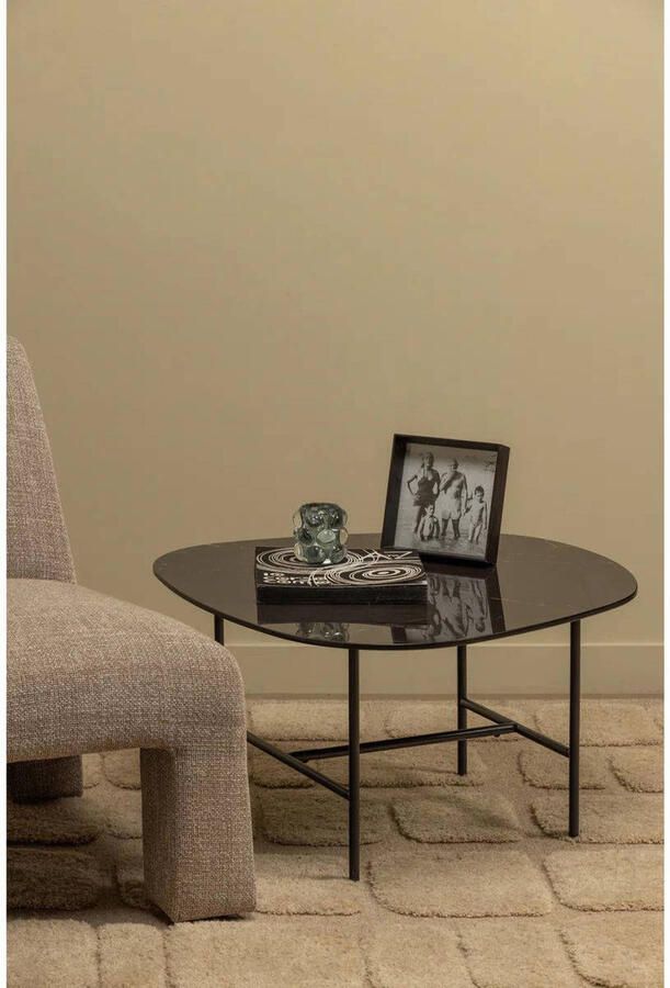 WOOOD | Vajen salontafel met zwart marmeren look blad 70x70cm | Woonkamertafels | Salontafel - Foto 6