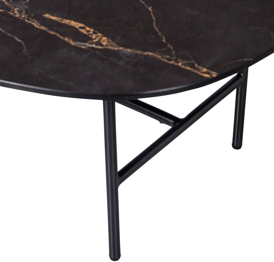 WOOOD | Vajen salontafel met zwart marmeren look blad 80x60cm | Woonkamertafels | Salontafel - Foto 7
