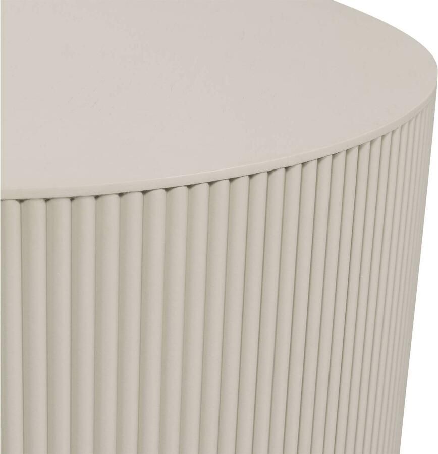 WOOOD Exclusive | Sanne Bijzettafel Rond Antique Beige | Woonkamertafels | Bijzettafel - Foto 6