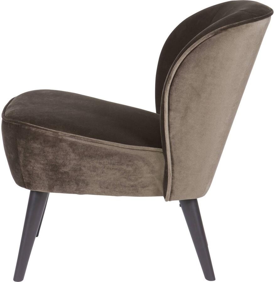 WOOOD | Sara Fauteuil Fluweel Warm Groen | Zitmeubels woonkamer | Fauteuil - Foto 4