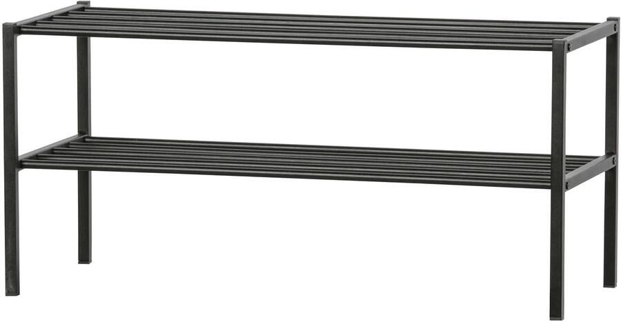WOOOD Ferro Schoenenrek Metaal Zwart 40x85x35 - Foto 2