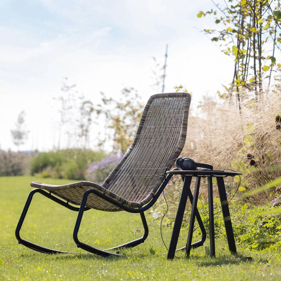 WOOOD Tom Schommelstoel Buiten Rattan Naturel 97x51x95 - Foto 4