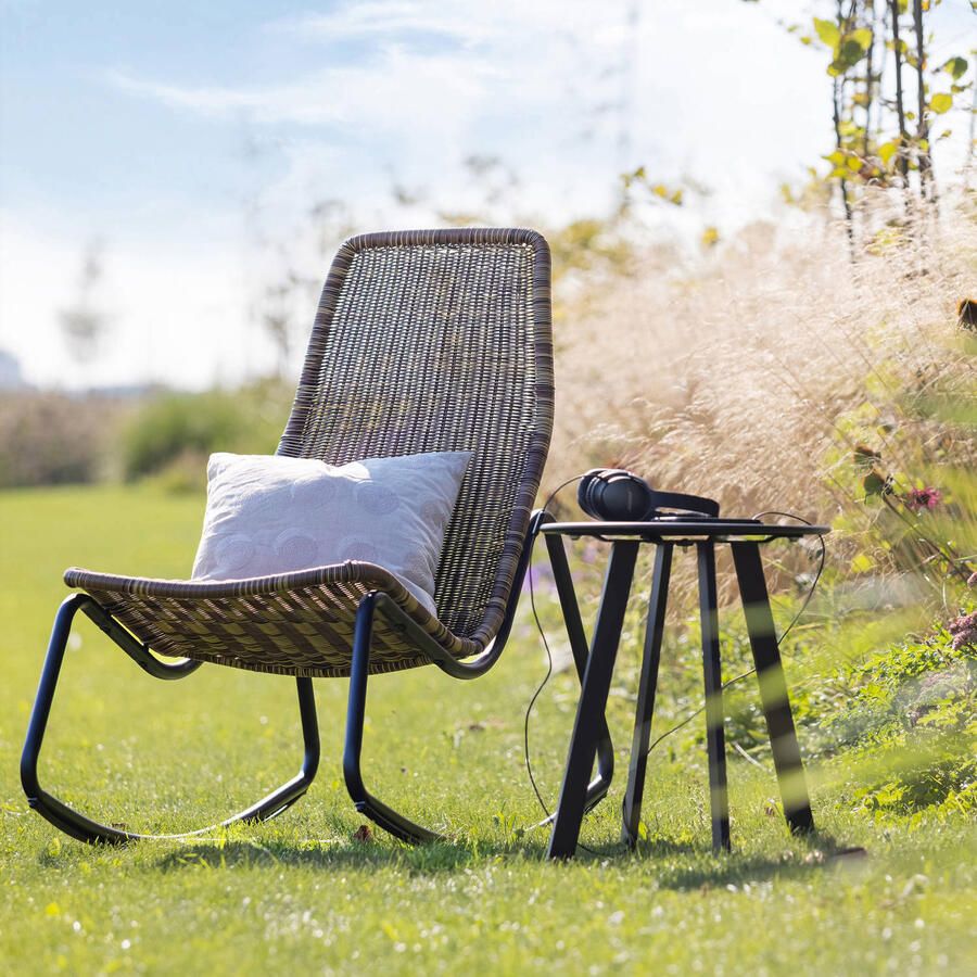 WOOOD Tom Schommelstoel Buiten Rattan Naturel 97x51x95 - Foto 5
