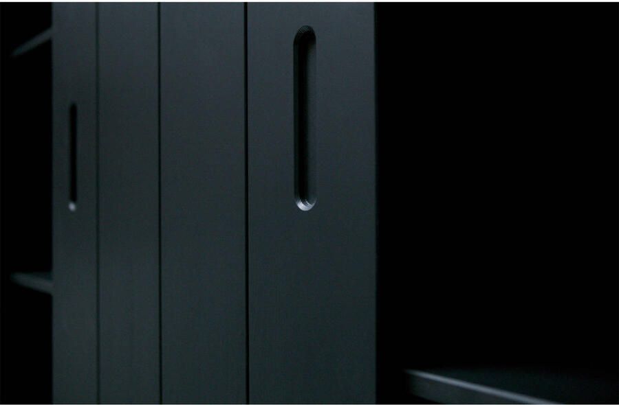 WOOOD | Move schuifdeurkast grenen matzwart | Woonkamer meubels | Wandkast - Foto 2