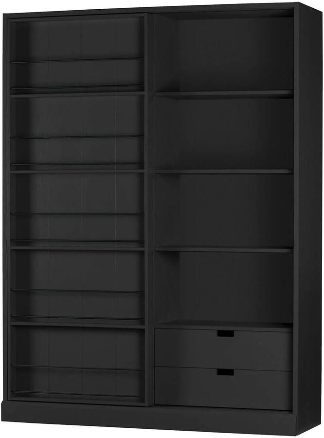 WOOOD | Swing Schuifdeurkast Grenen Geschuurd Mat Zwart | Woonkamer meubels | BuffetkastKast - Foto 6