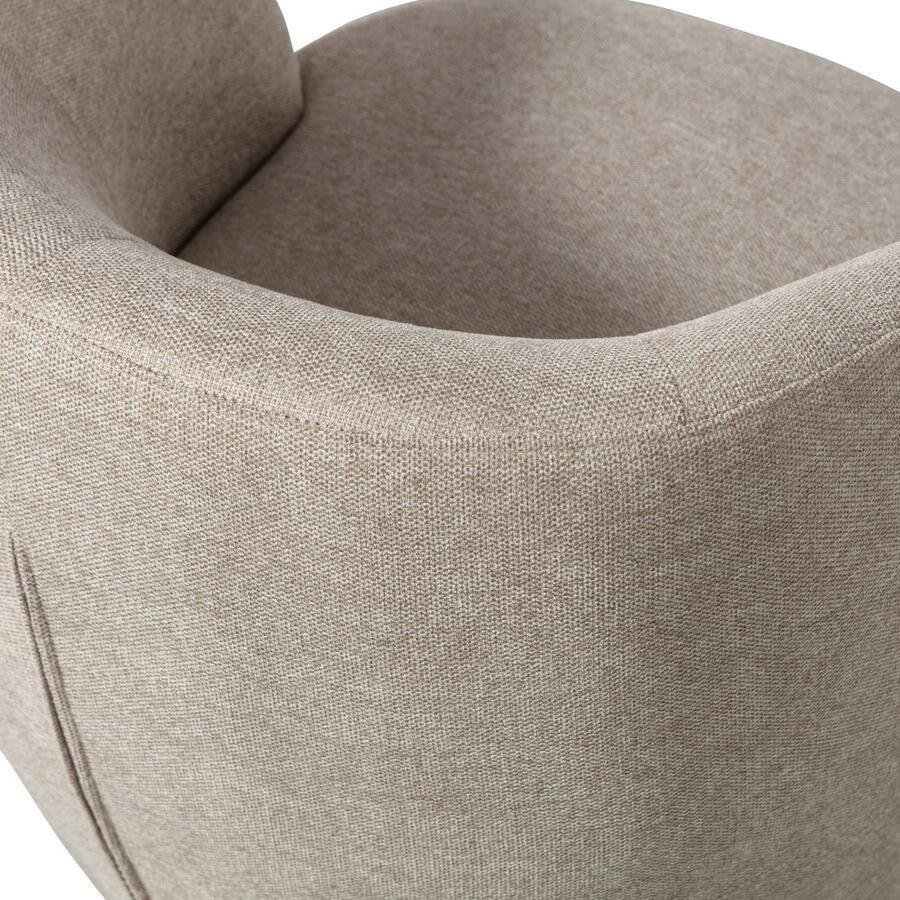 WOOOD Exclusive | Serra Draaifauteuil Geweven Stof Zand | Zitmeubels woonkamer | Draaifauteuil - Foto 3