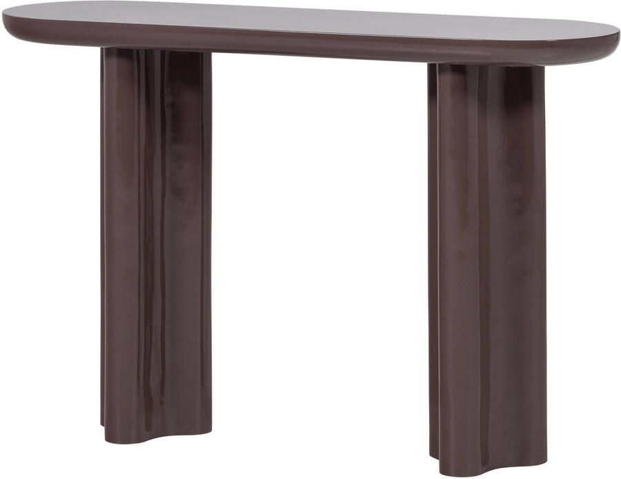 WOOOD Evara Bijzettafel Hout Hoogglans Donkerbruin 80x120x35
