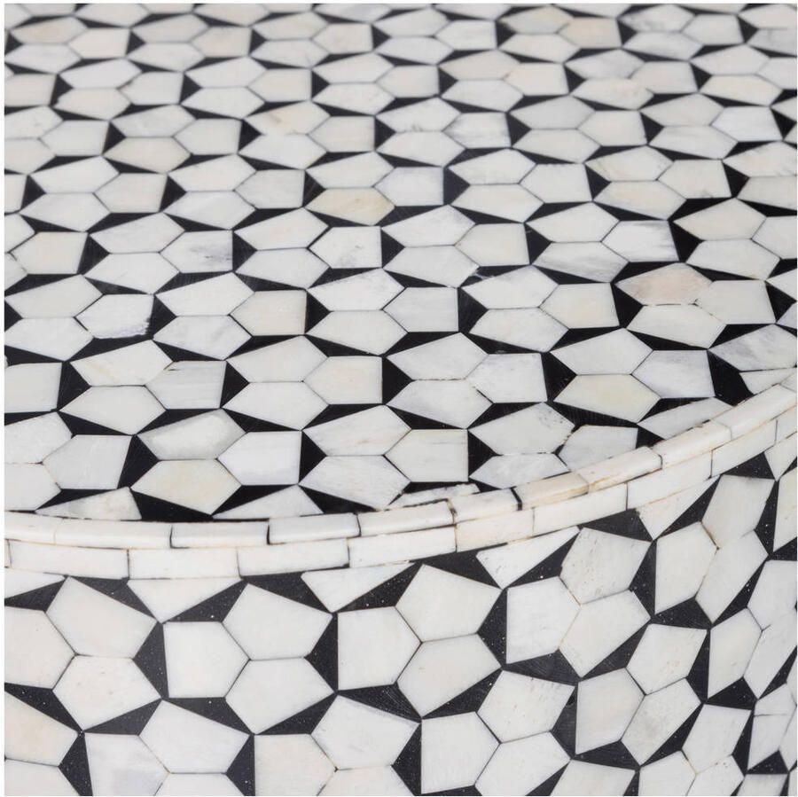 WOOOD Exclusive | Neva Sidetable Zwart wit | Woonkamertafels | Bijzettafel - Foto 5