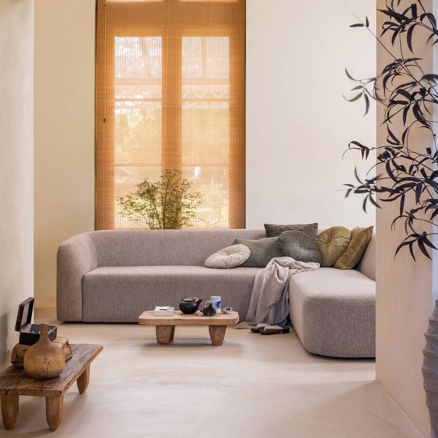 BePureHome | Sloping Hoekbank Rechts Naturel Melange | Zitmeubels woonkamer | HoekbankModulaire banken - Foto 8