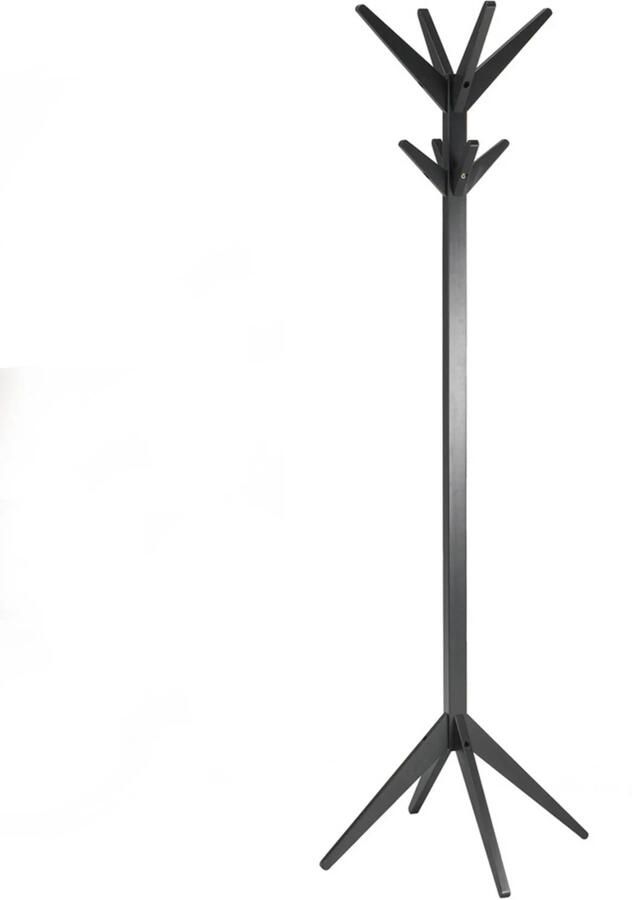 WOOOD Studio Staande Kapstok Berken Zwart 178x45x45 - Foto 2