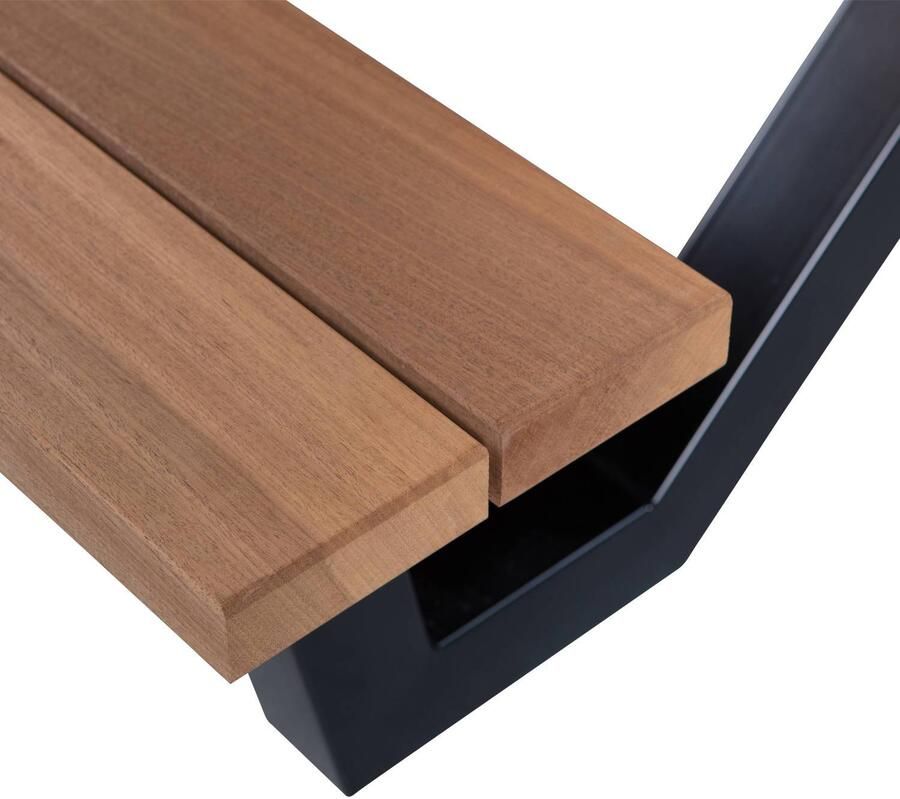 WOOOD | Tablo Outdoor Picknicktafel Naturel Met X-poot Metaal | Tuinmeubelen | Tuintafel - Foto 4