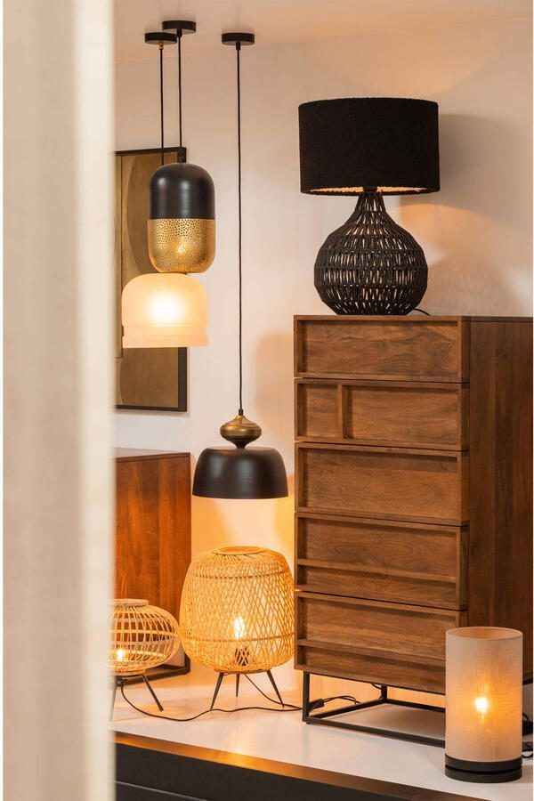 WOOOD | Tirsa Hanglamp 36cm Metaal Zwart Brass | Woonaccessoires | Hanglamp - Foto 4