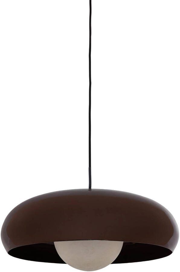 WOOOD Tivo hanglamp rond metaal hoogglans bruin