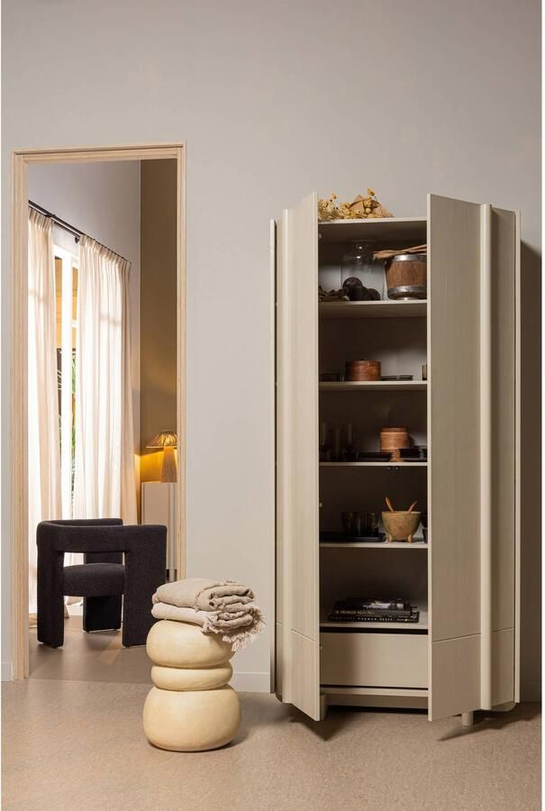 WOOOD Exclusive | Tiwa Fauteuil Bouclé Donkergrijs | Zitmeubels woonkamer | Fauteuil - Foto 5