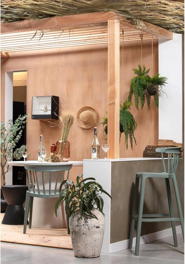 WOOOD Spijlenstoel Binnen Buiten Bliss Kunststof Jadegroen Set van 2 - Foto 3