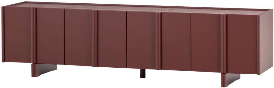 WOOOD Basu Tv-Meubel Grenen Bordeauxrood 53x200x46