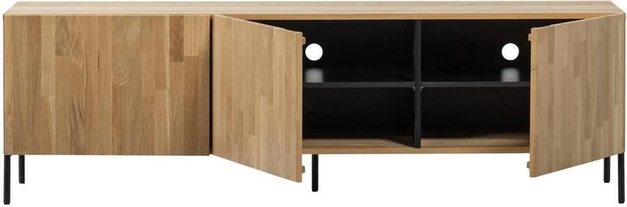 WOOOD | Bono gravure tv meubel eiken naturel | Woonkamer meubels | Tv-dressoir | Tv-meubel - Foto 4