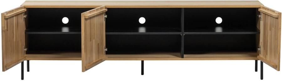 WOOOD | Bono gravure tv meubel eiken naturel | Woonkamer meubels | Tv-dressoir | Tv-meubel - Foto 3