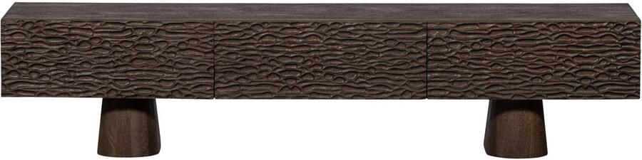 BePureHome | Crumble carved tv meubel mango walnoot | Woonkamer meubels | Tv-dressoir | Tv-meubel - Foto 3