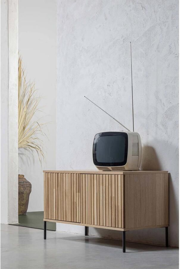 WOOOD Dressoir New Gravure TV-commode breedte 100 cm of 150 cm Commode hoogte 56 cm met grafische reliëfdeuren veel opbergruimte - Foto 8