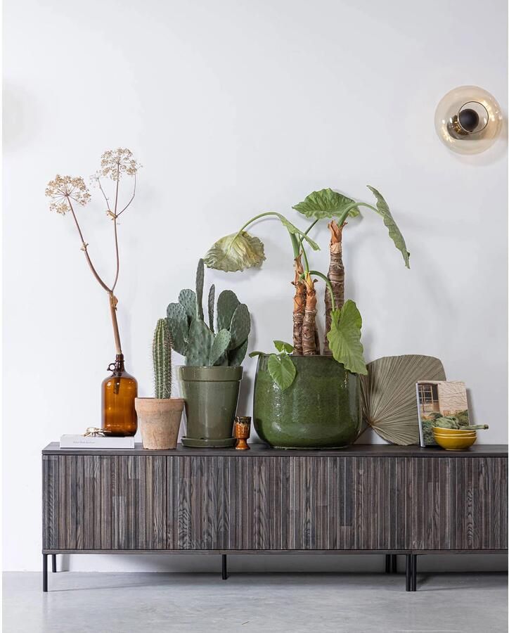 WOOOD Dressoir New Gravure TV-commode breedte 100 cm of 150 cm Commode hoogte 56 cm met grafische reliëfdeuren veel opbergruimte - Foto 9