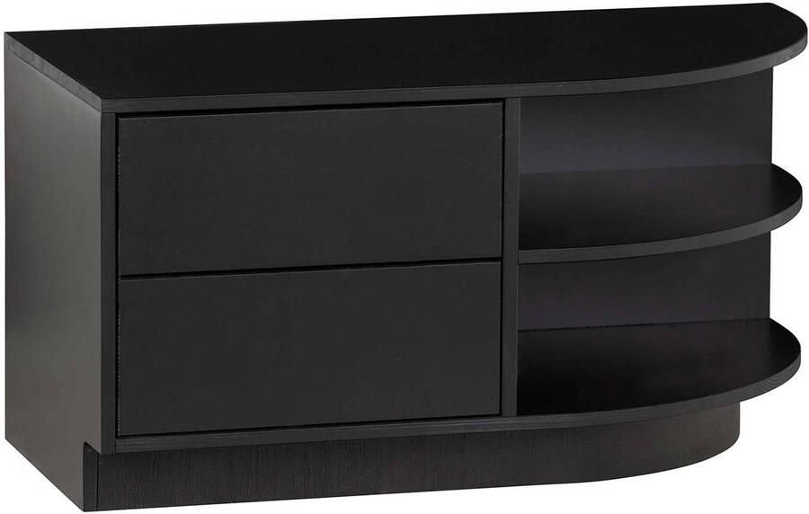 WOOOD | Finca tv meubel rond rechts 78cm grenen diepzwart | Woonkamer meubels | Tv-dressoir | Tv-meubel - Foto 13