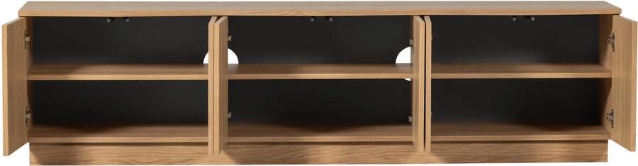 Woood Zuma tv-meubel Push-To-Open Eiken Transparant 52x200x45 - Foto 4