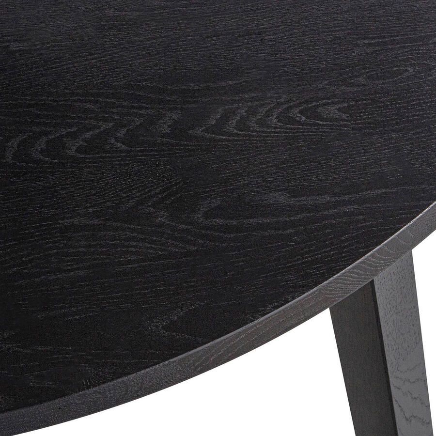 WOOOD Exclusive | Lange Jan Uitschuifbare Eettafel Rond Eiken Blacknight | Eettafels | Uitschuiftafel - Foto 3