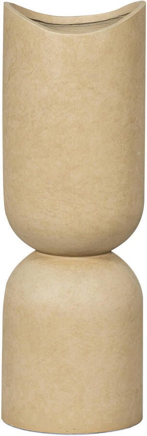 Woood vaas|plantenpot Mosi Fiber Clay Beige 75x25 cm