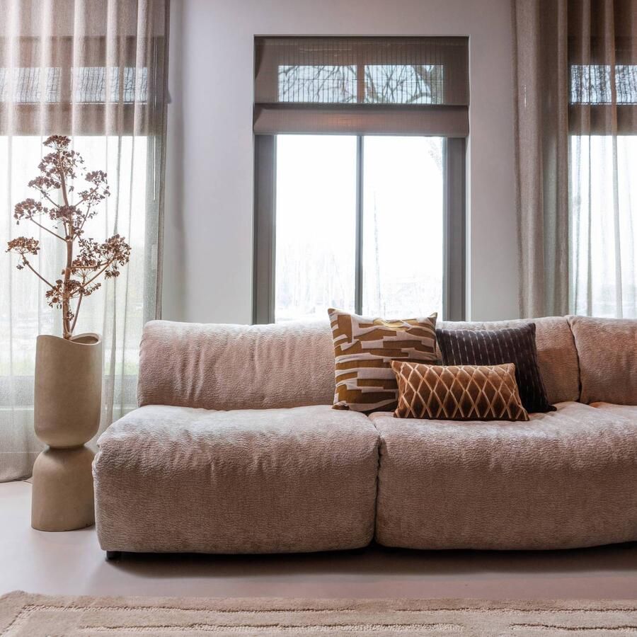 Woood vaas|plantenpot Mosi Fiber Clay Beige 75x25 cm - Foto 3