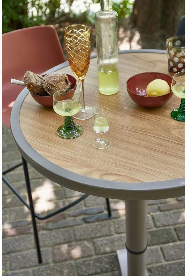 Woood Jeppe Hoogte Verstelbare Tuin Bartafel Aluminium Bruin|Grijs - Foto 3