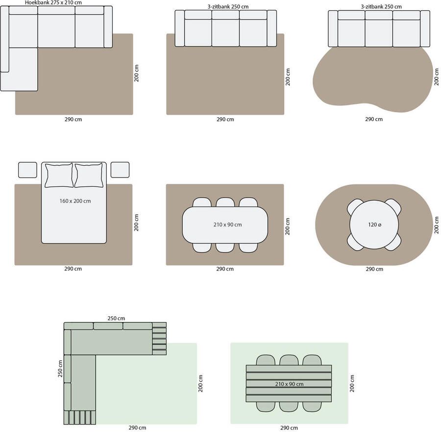 WOOOD | Fafa vloerkleed grafisch dessin bruin 200x300cm | Woonaccessoires | Vloerkleed - Foto 3