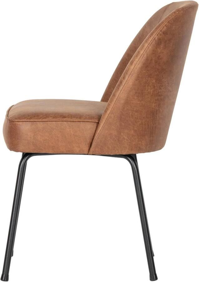 BePureHome Vogue Eetkamerstoel Leer Cognac Set van 2 - Foto 3