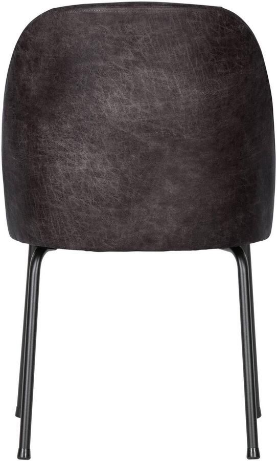 BePureHome Vogue Eetkamerstoel Leer Zwart Set van 2 - Foto 3