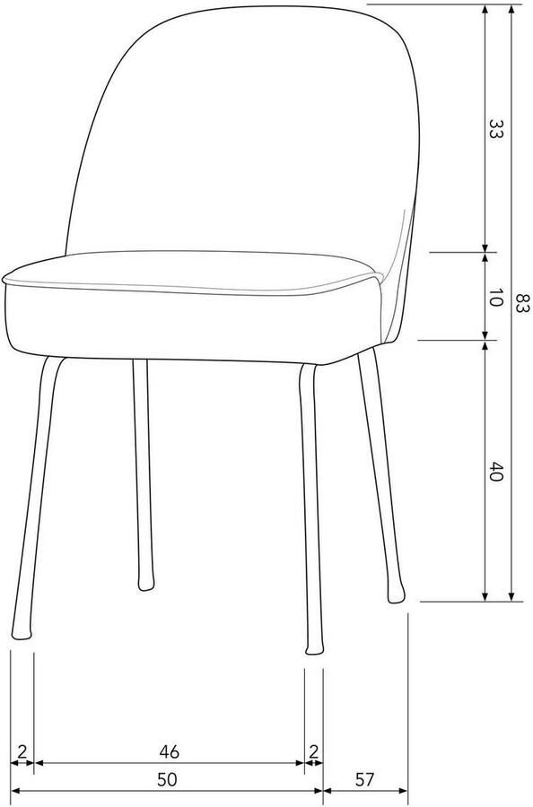 WOOOD Vogue Eetkamerstoelen Fluweel Donkergroen Set van 2 - Foto 4