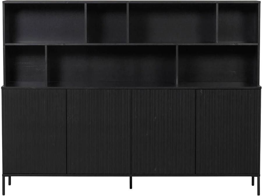 WOOOD Buffetkast Gravu veel opbergruimte push-to-open functie h 150 cm x b 200 cm