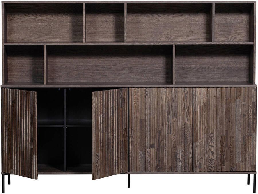 WOOOD | New gravure wandkast essen fineer espresso | Woonkamer meubels | Wandkast - Foto 13