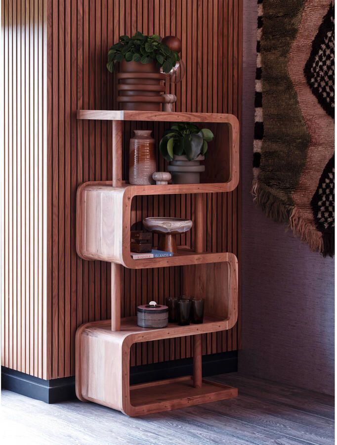 BePureHome | Rattle Open Kast Hout Naturel | Woonkamer meubels | BergkastKast - Foto 4