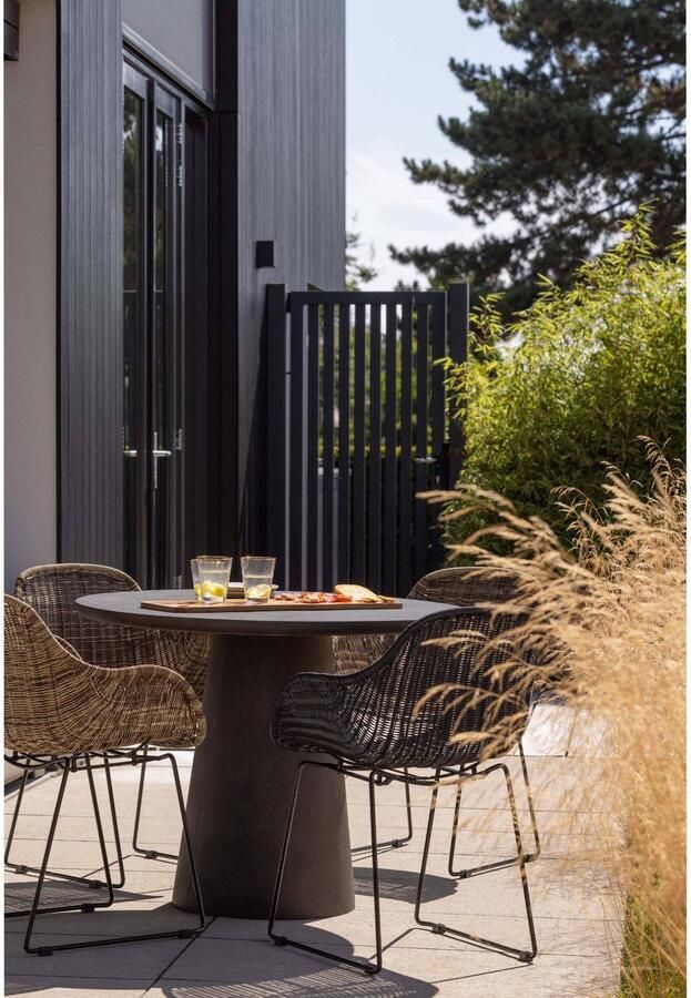 WOOOD Willow Loungestoelen Buiten Polyester Naturel Set van 2 - Foto 4