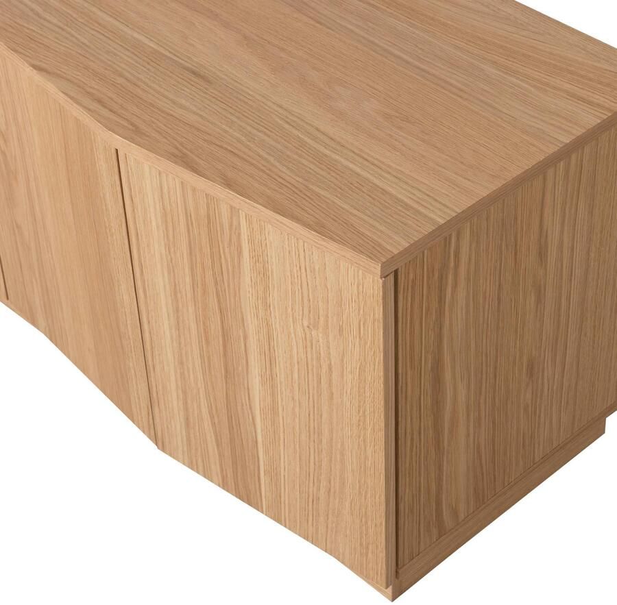 Woood Zuma tv-meubel Push-To-Open Eiken Transparant 52x133x45 - Foto 4