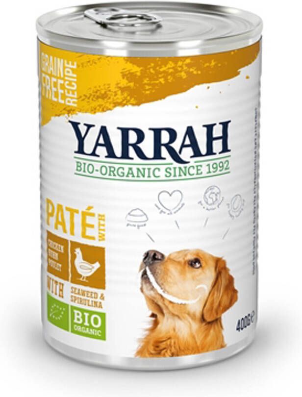 Yarrah Dog Blik Pate Met Kip 12X400 gr